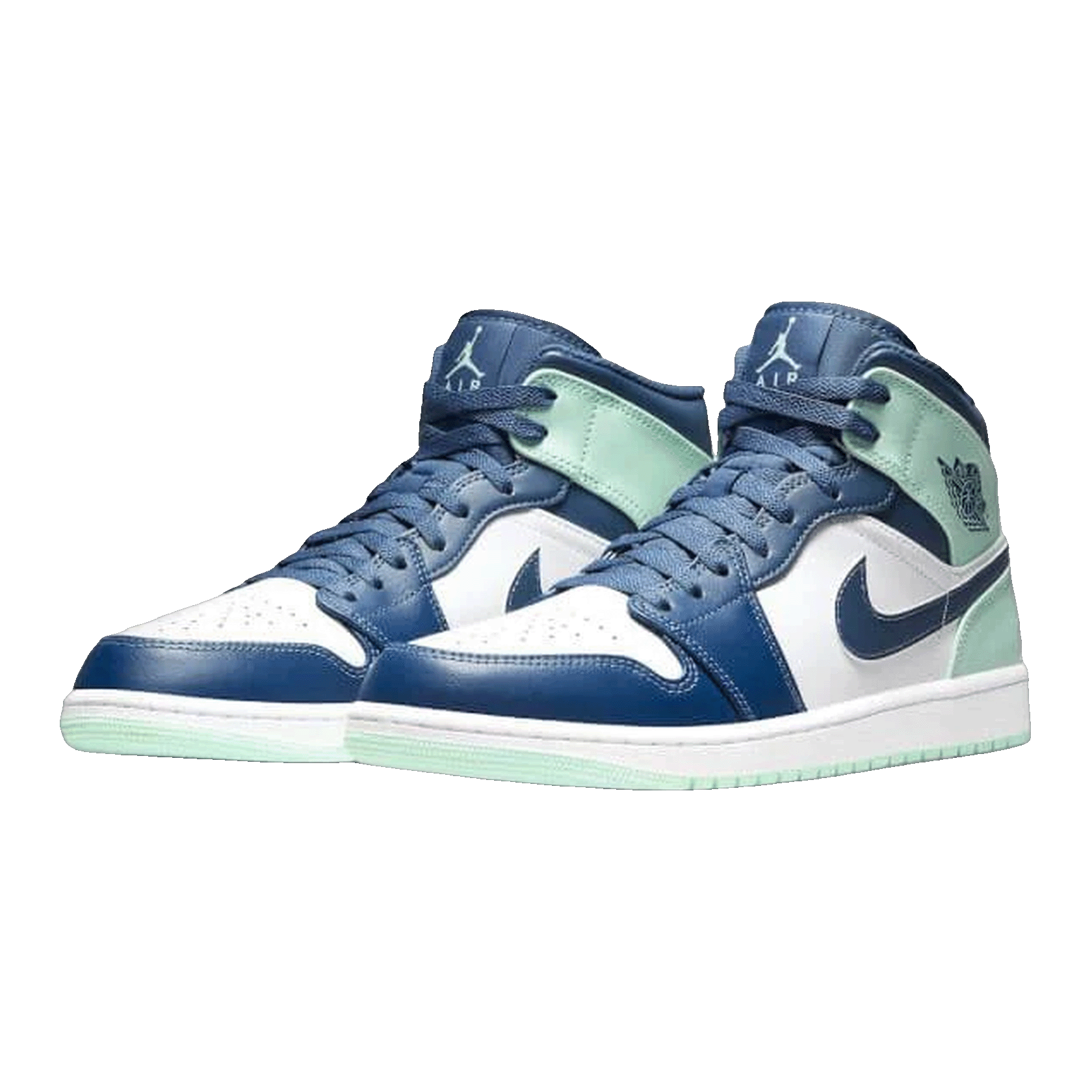 Nike Air Jordan 1 Mid Mystic Navy Mint Foam (GS) Side