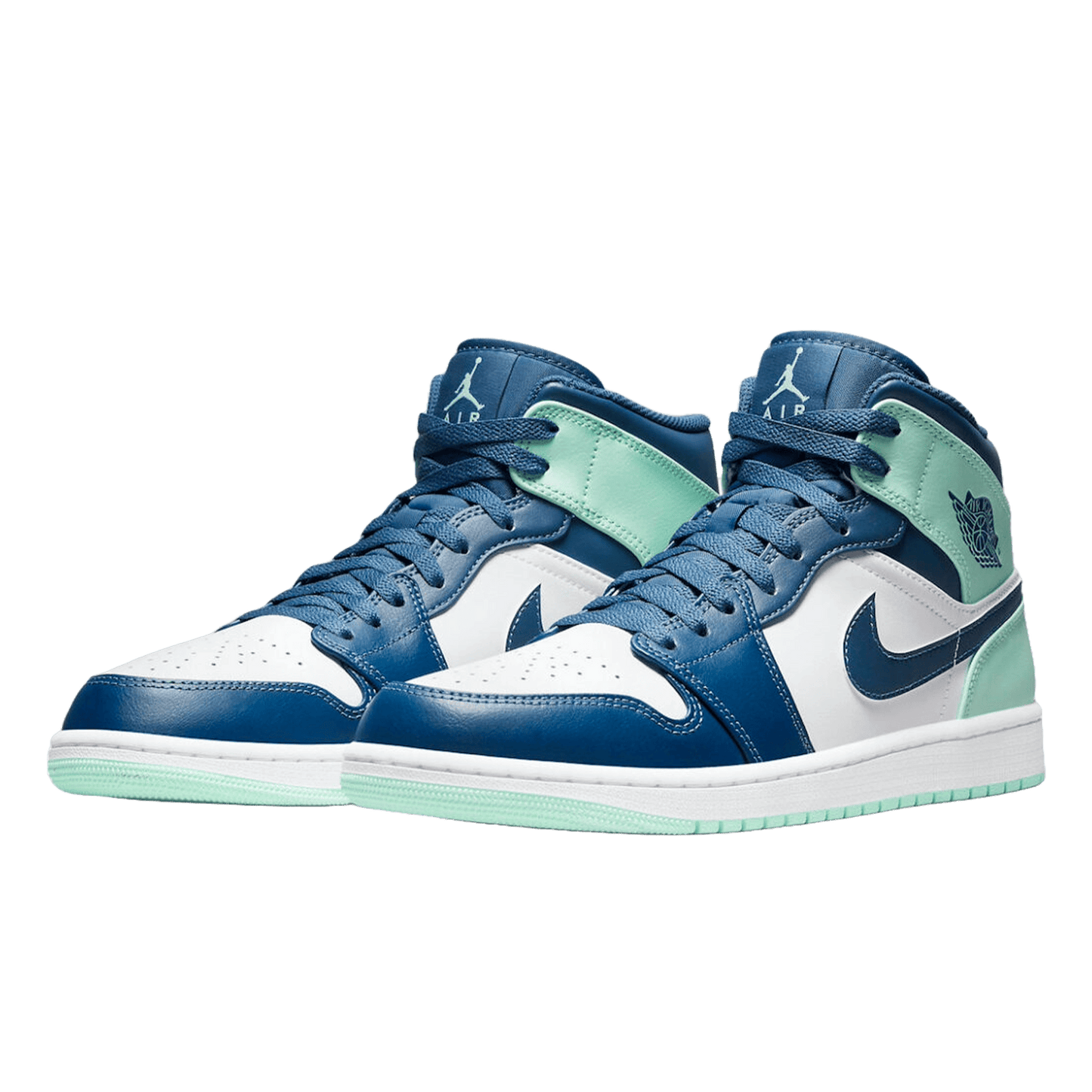 Nike Air Jordan 1 Mid Mystic Navy Mint Foam Side