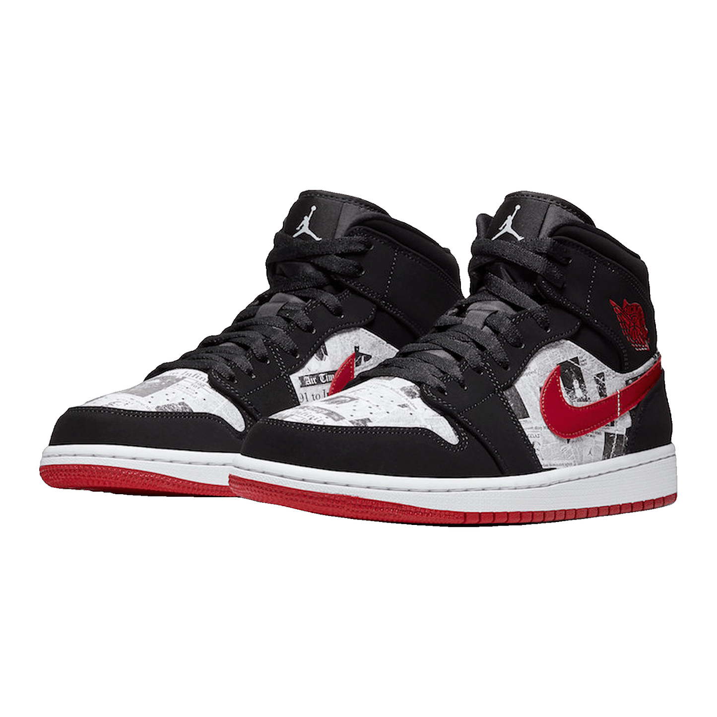 Nike Air Jordan 1 Mid Newspaper Air Times (GS) Side