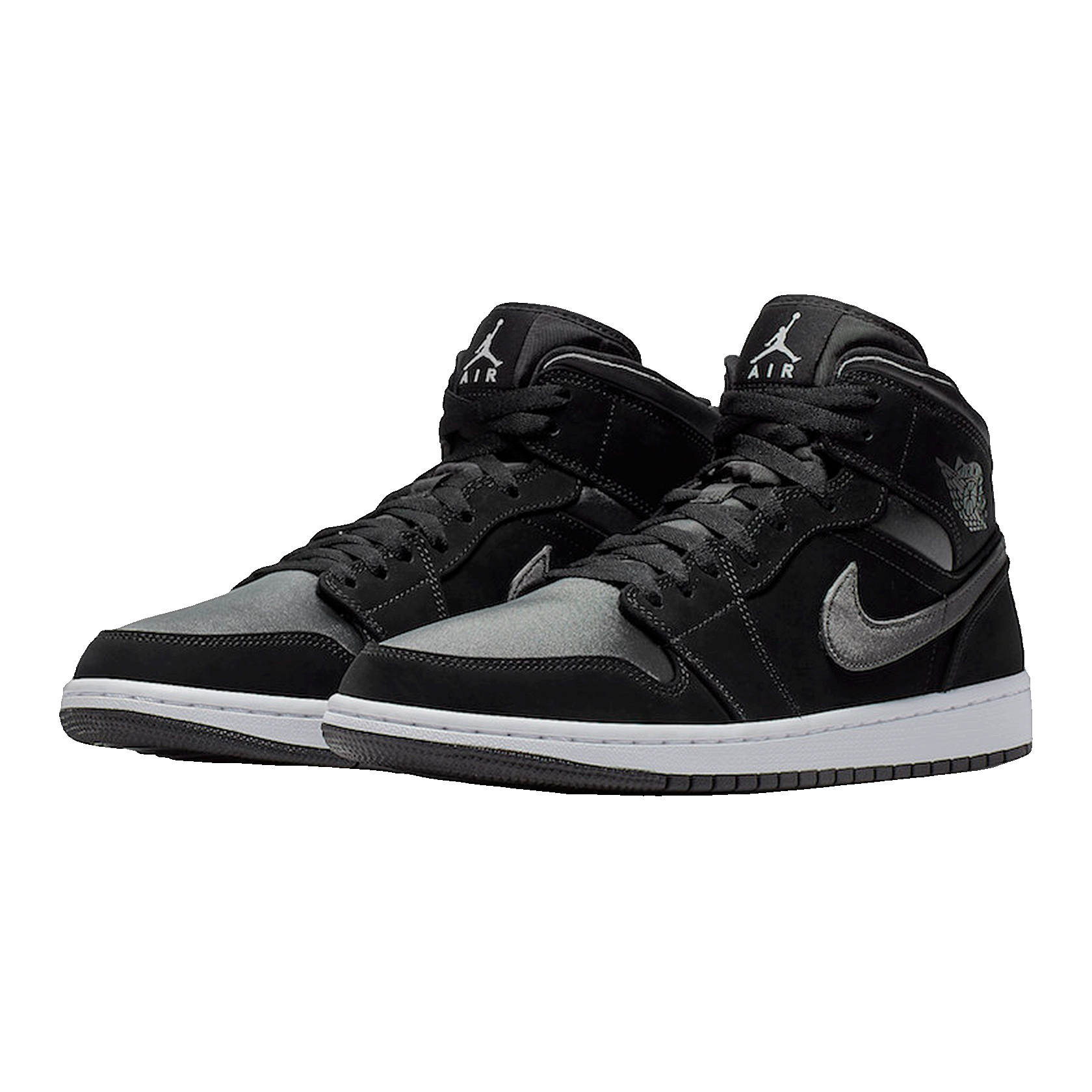 Nike Air Jordan 1 Mid Nylon Black Anthracite Side