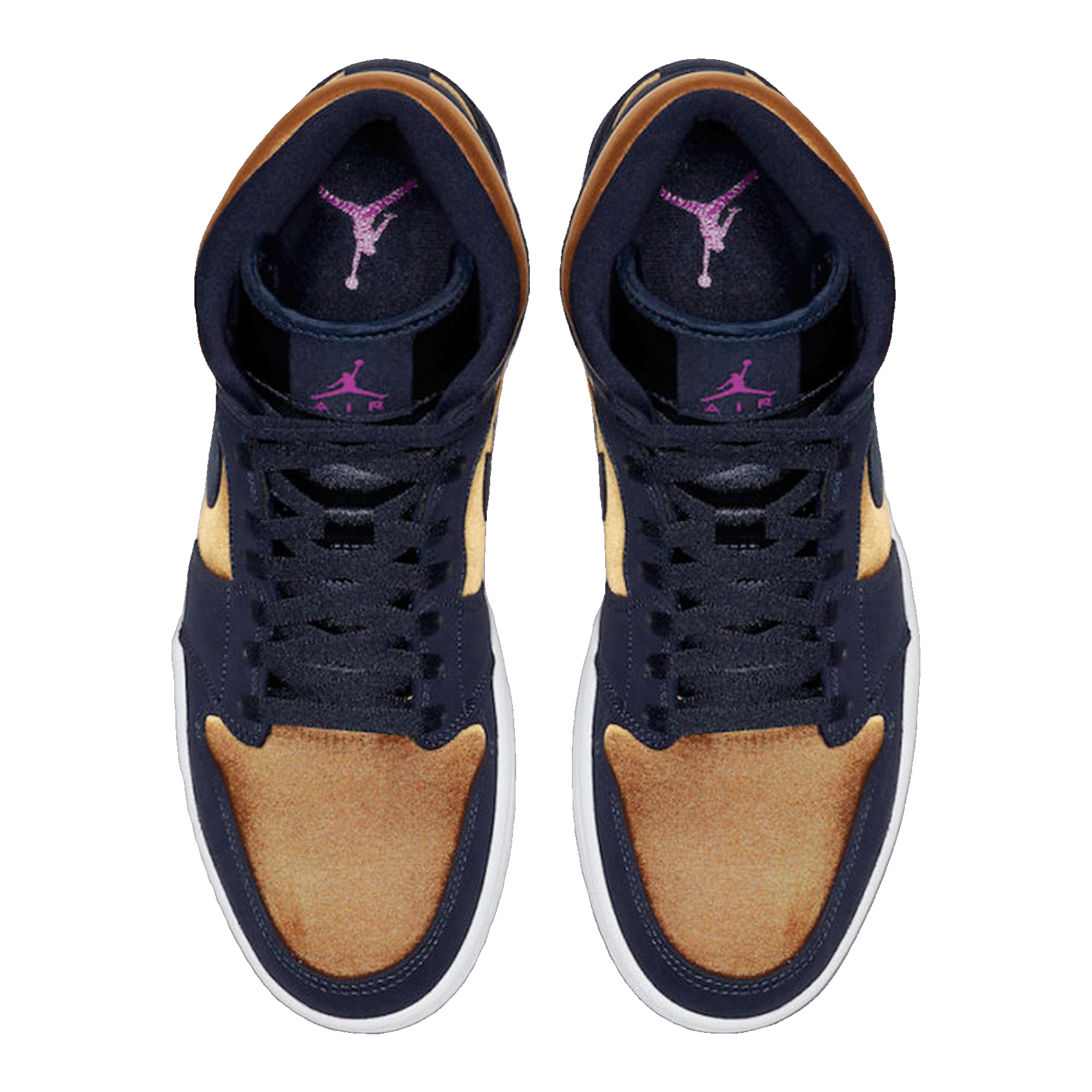 Nike Air Jordan 1 Mid Obsidian Desert Ochre (GS) Oben