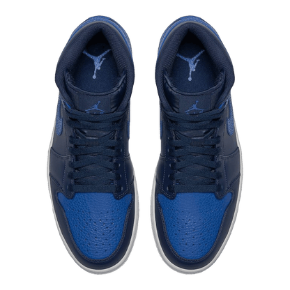 Nike Air Jordan 1 Mid Obsidian Game Royal Oben