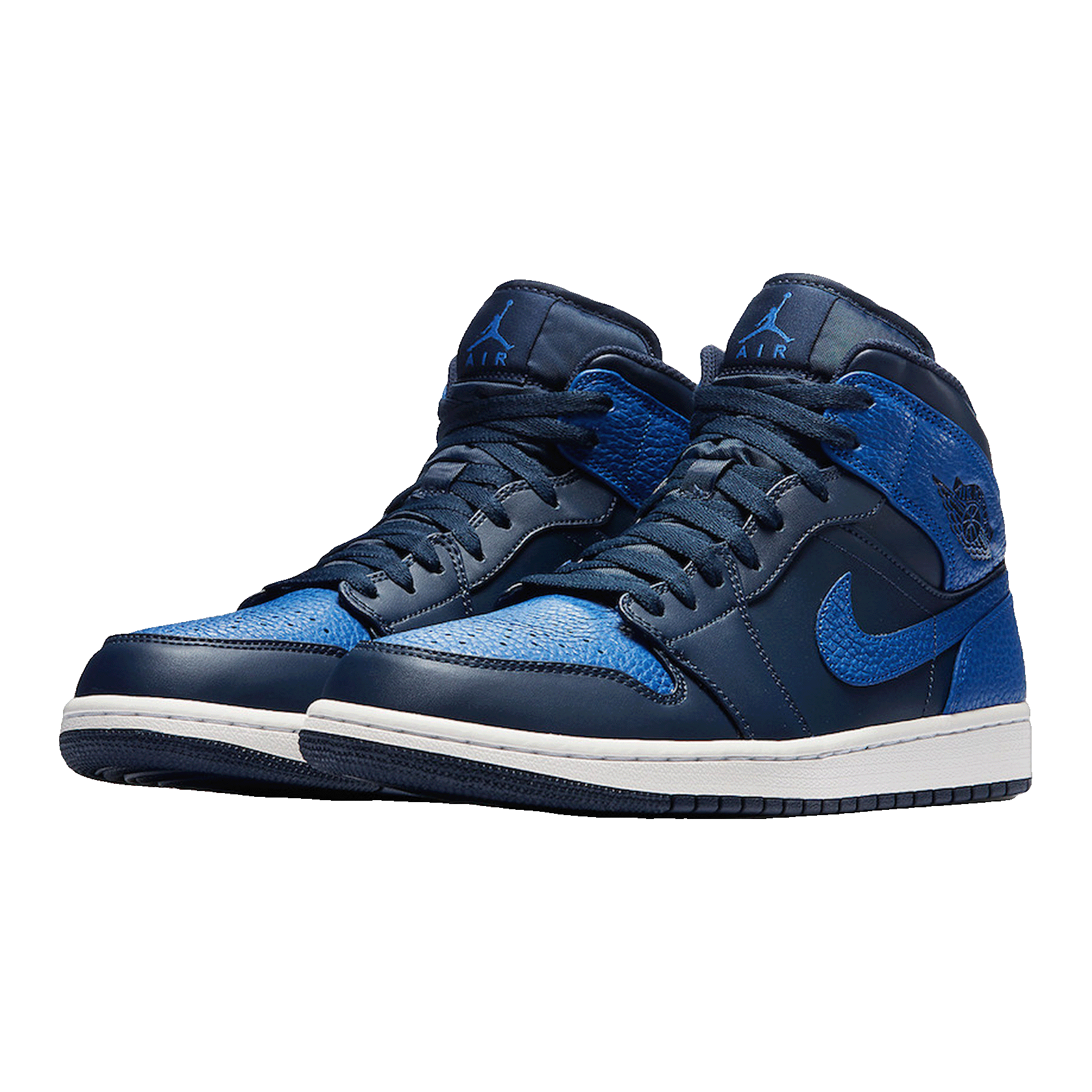 Nike Air Jordan 1 Mid Obsidian Game Royal Side