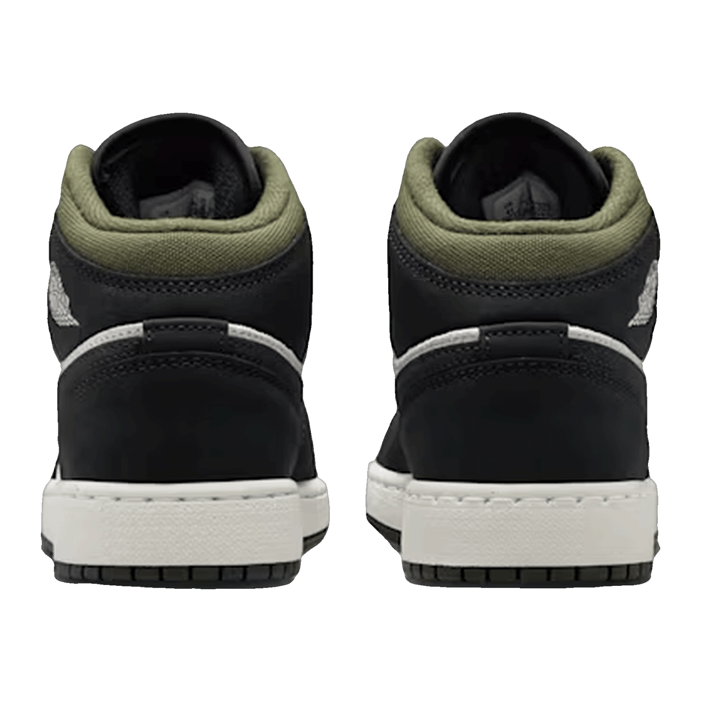 Nike Air Jordan 1 Mid Off Noir Medium Olive (GS) Back