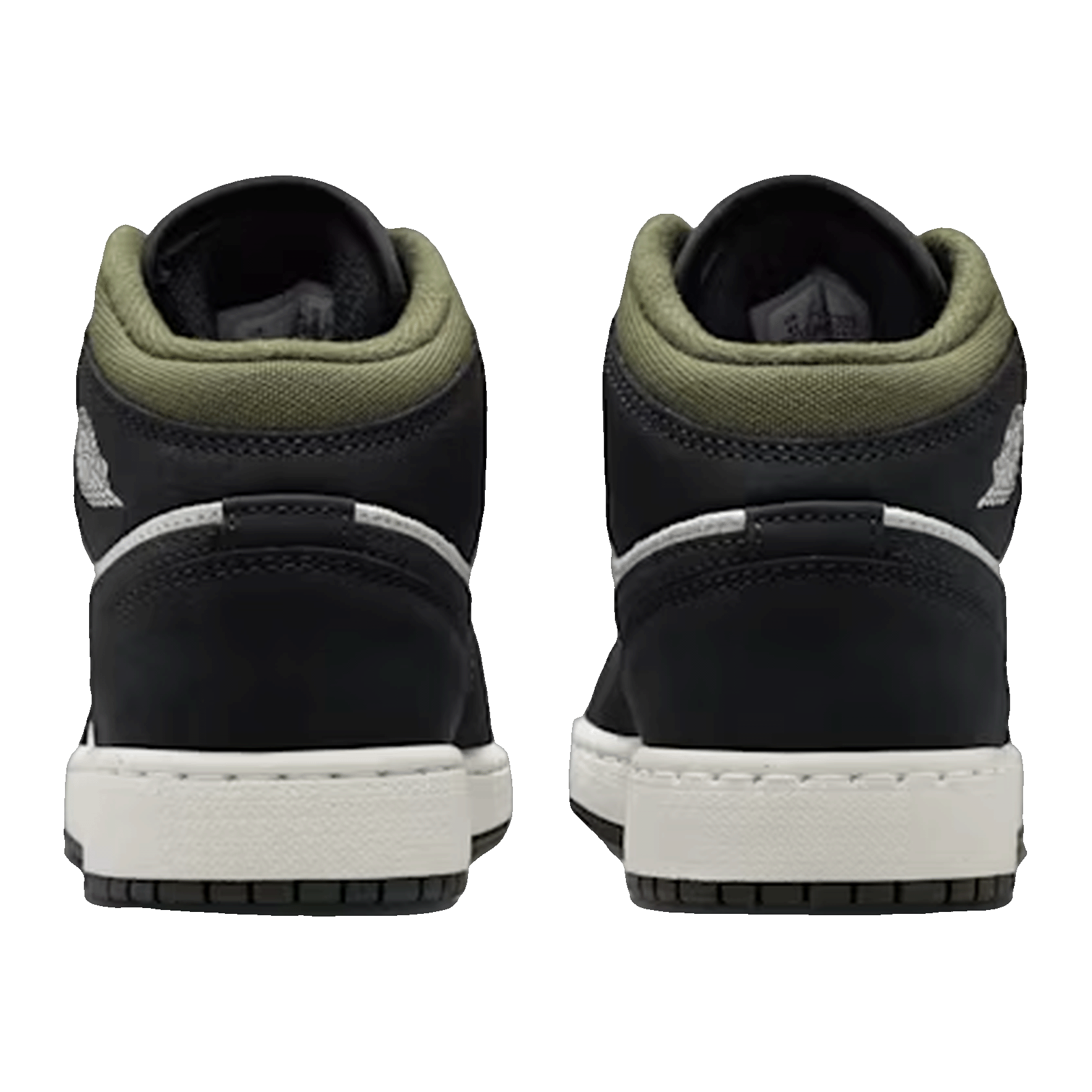 Nike Air Jordan 1 Mid Off Noir Medium Olive (GS) Back