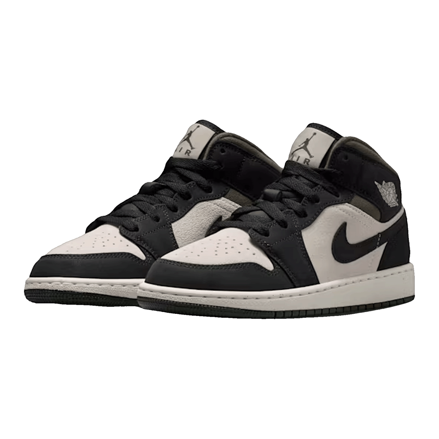 Nike Air Jordan 1 Mid Off Noir Medium Olive (GS) Side