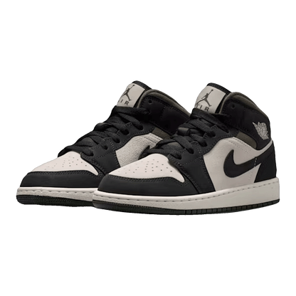 Nike Air Jordan 1 Mid Off Noir Medium Olive (GS) Side