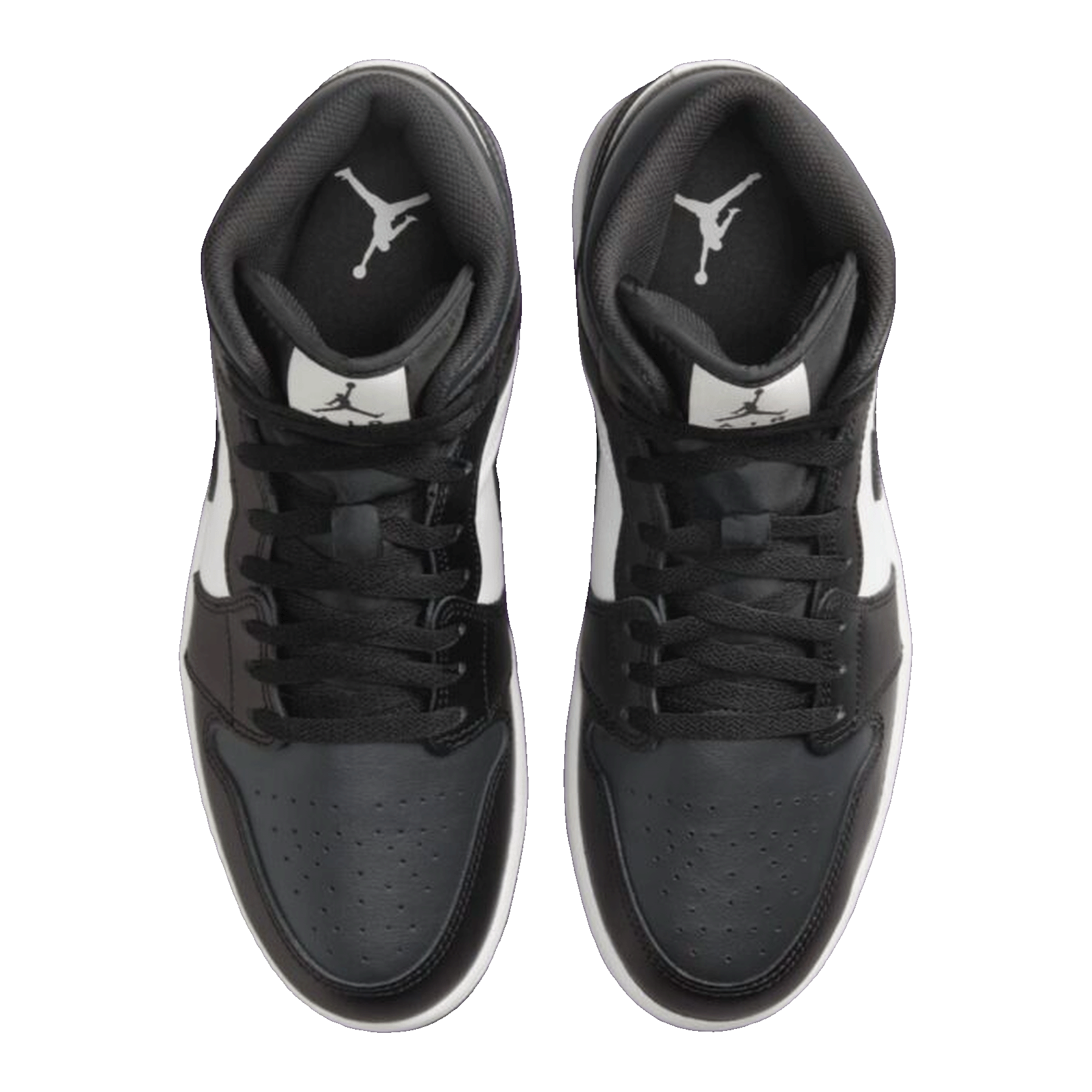 Nike Air Jordan 1 Mid Off Noir Toe Oben