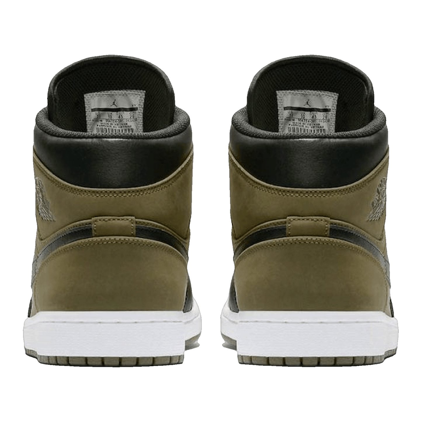 Nike Air Jordan 1 Mid Olive Canvas Back