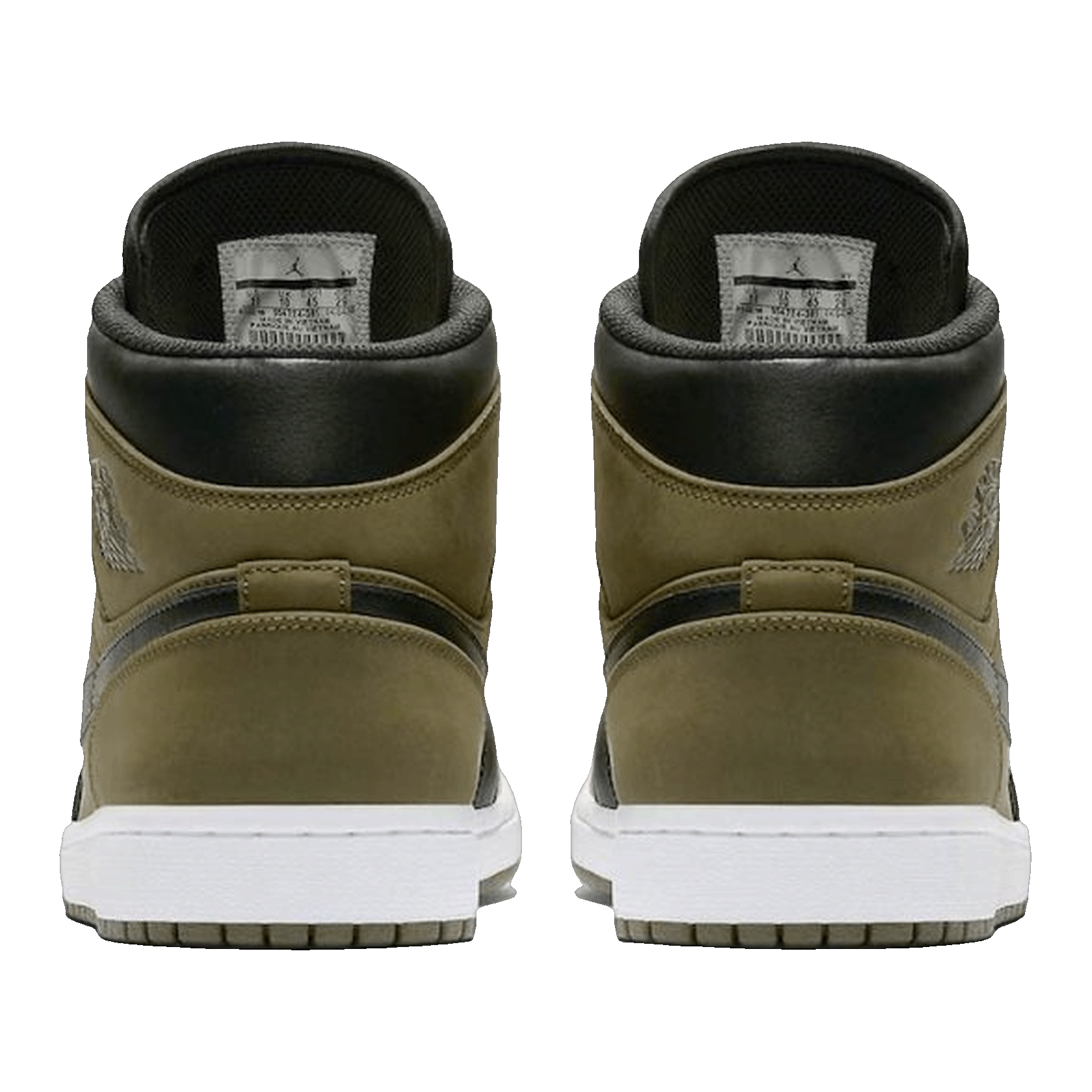 Nike Air Jordan 1 Mid Olive Canvas Back
