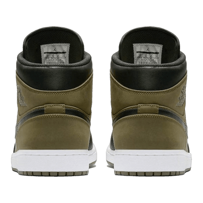 Nike Air Jordan 1 Mid Olive Canvas Back