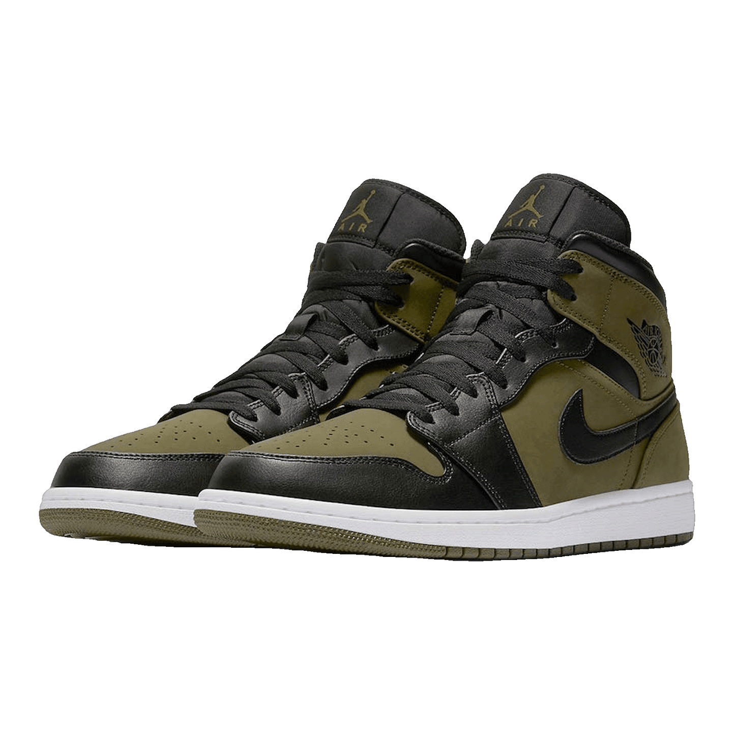 Nike Air Jordan 1 Mid Olive Canvas Side