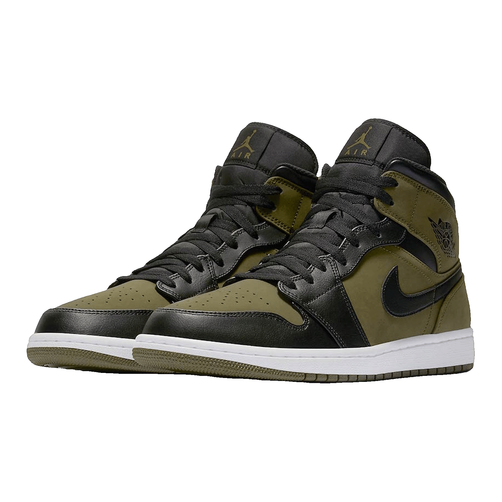 Nike Air Jordan 1 Mid Olive Canvas Side