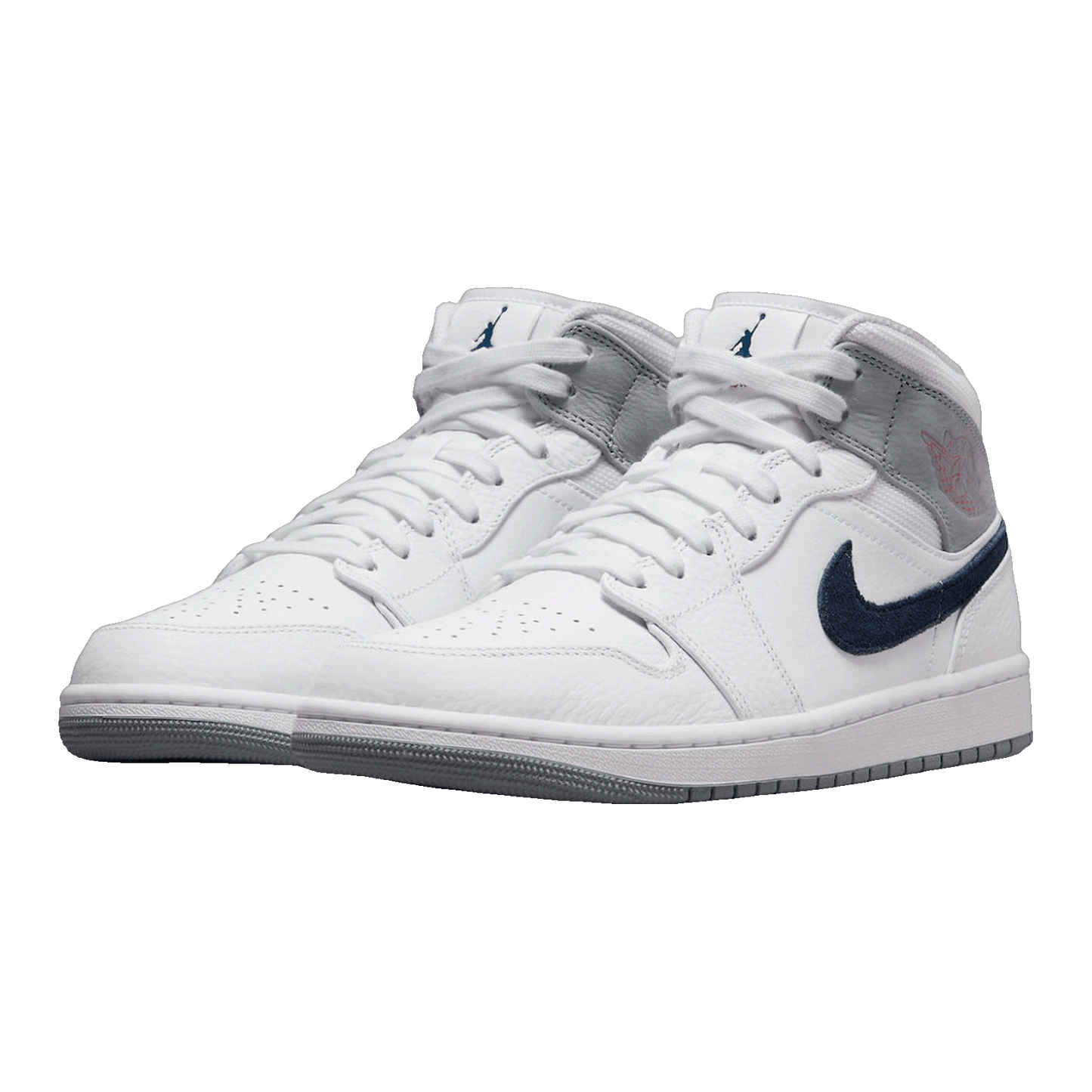 Nike Air Jordan 1 Mid Paris White Side