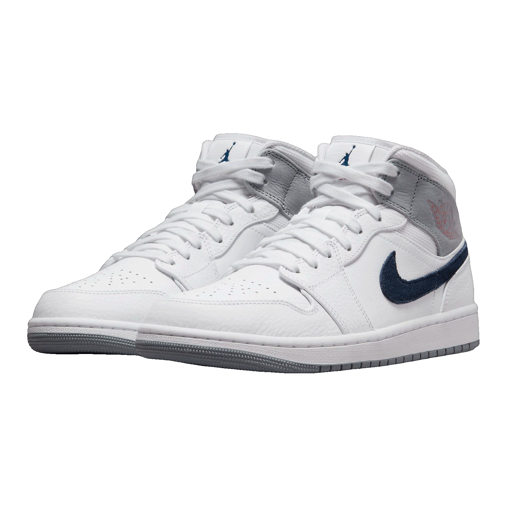 Nike Air Jordan 1 Mid Paris White Side