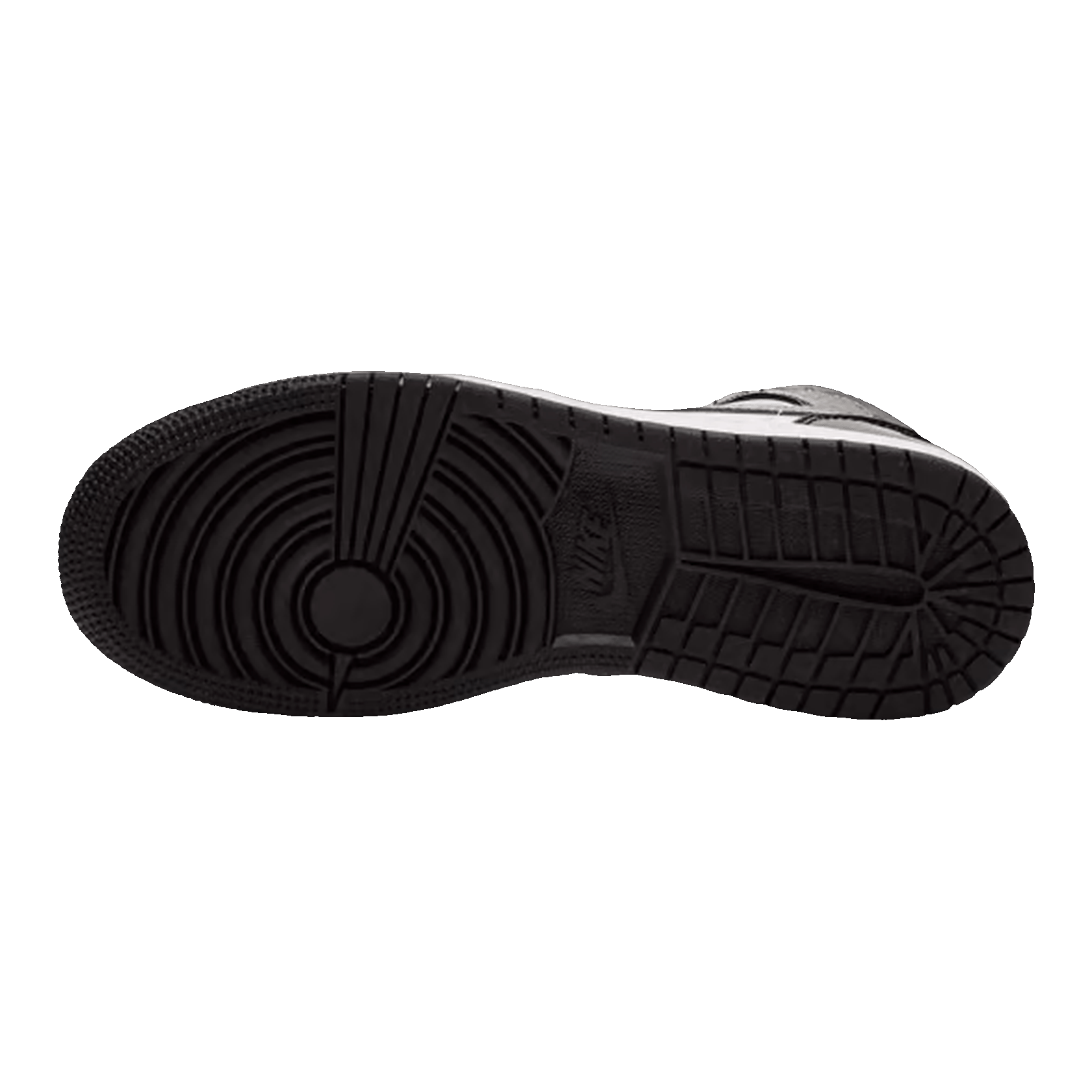 Nike Air Jordan 1 Mid Patent Black White Gold (GS) Sohle