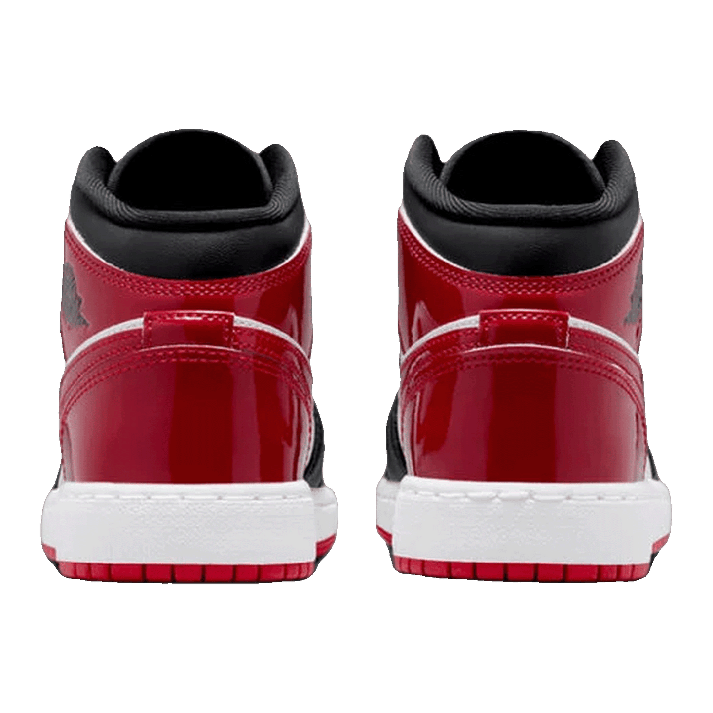 Nike Air Jordan 1 Mid Patent Bred Toe (GS) Back
