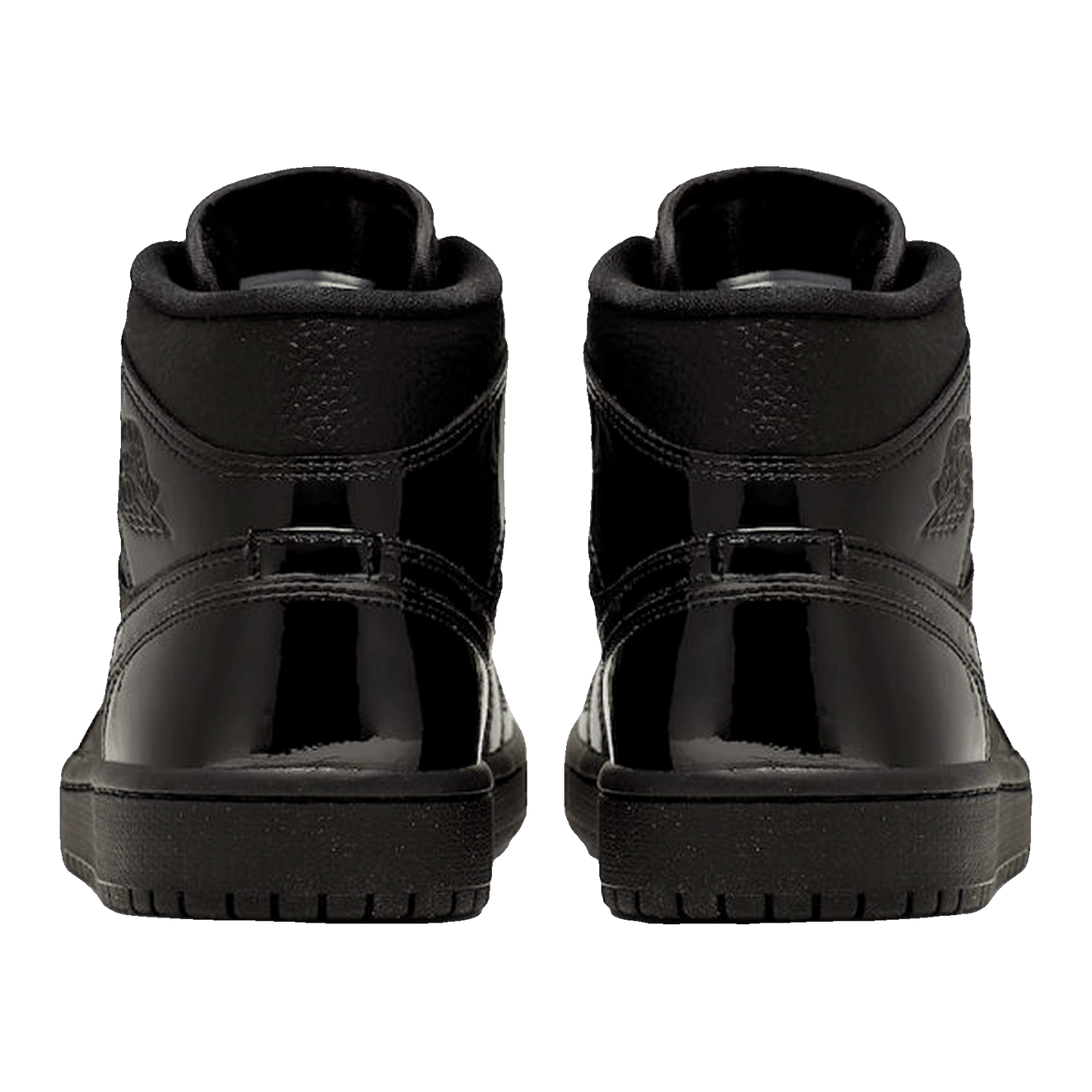 Nike Air Jordan 1 Mid Patent Triple Black (W) Back