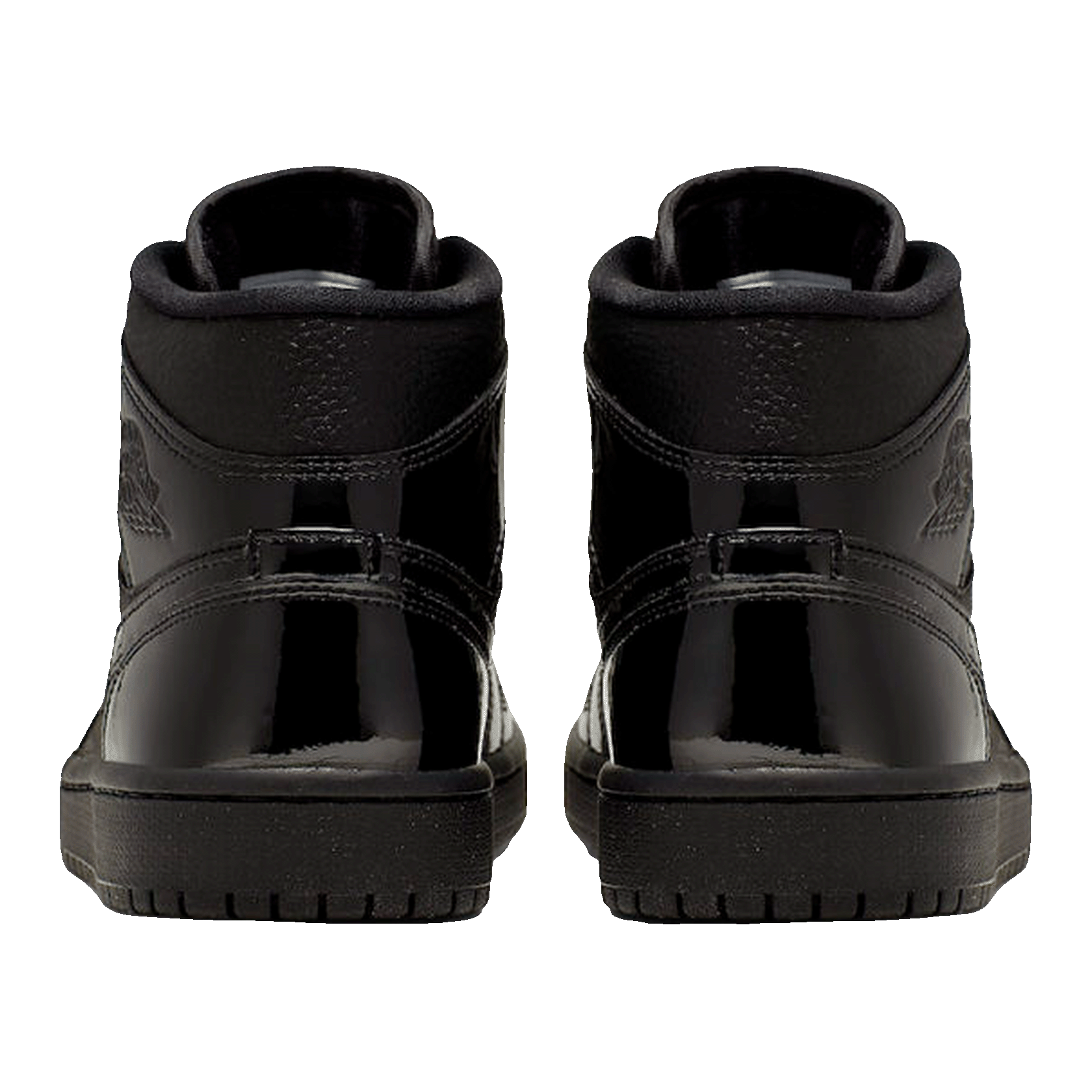 Nike Air Jordan 1 Mid Patent Triple Black (W) Back