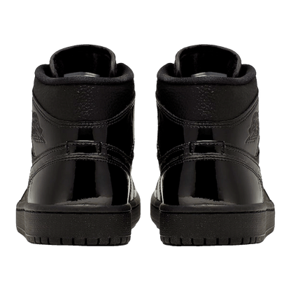 Nike Air Jordan 1 Mid Patent Triple Black (W) Back