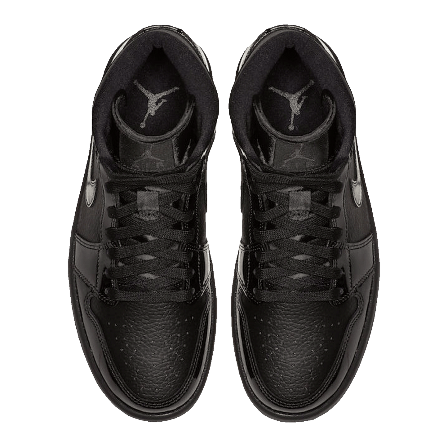 Nike Air Jordan 1 Mid Patent Triple Black (W) Oben
