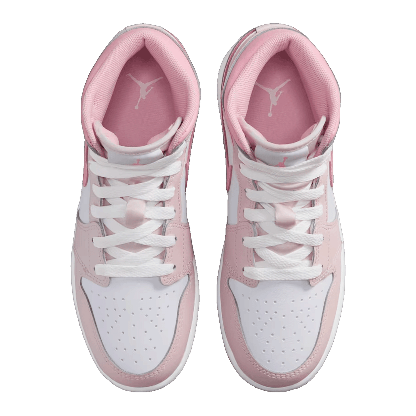 Nike Air Jordan 1 Mid Pearl Pink White (GS) Oben