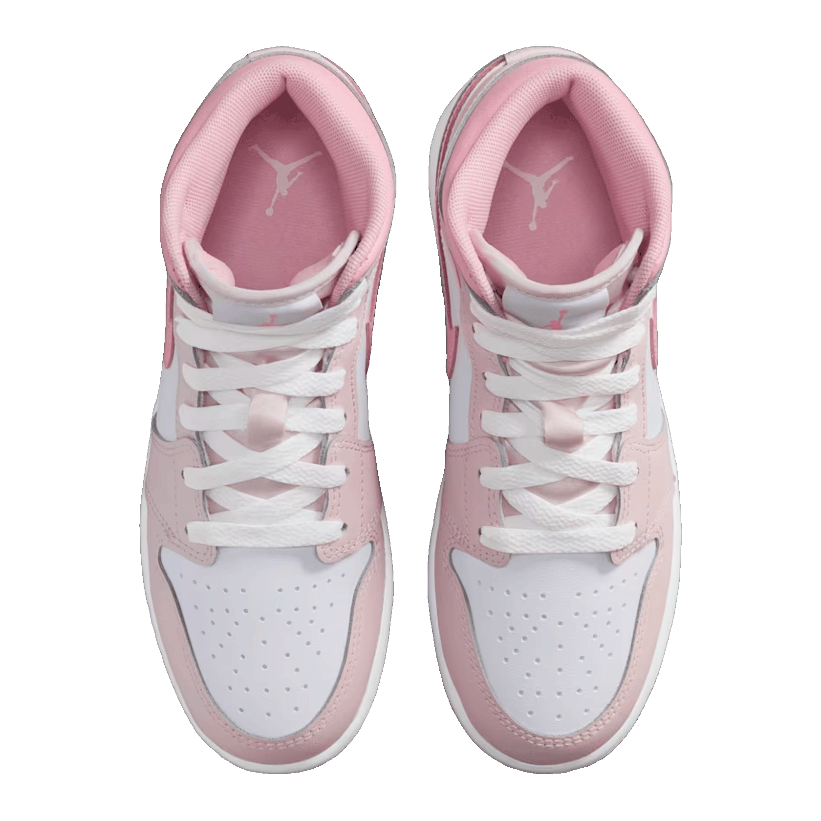 Nike Air Jordan 1 Mid Pearl Pink White (GS) Oben