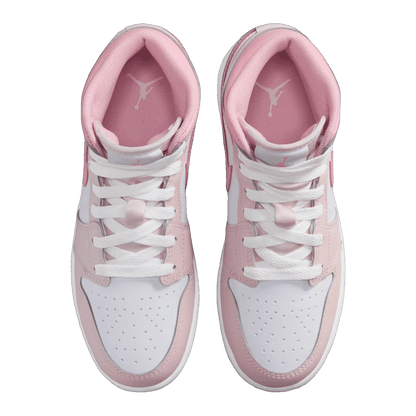 Nike Air Jordan 1 Mid Pearl Pink White (GS) Oben