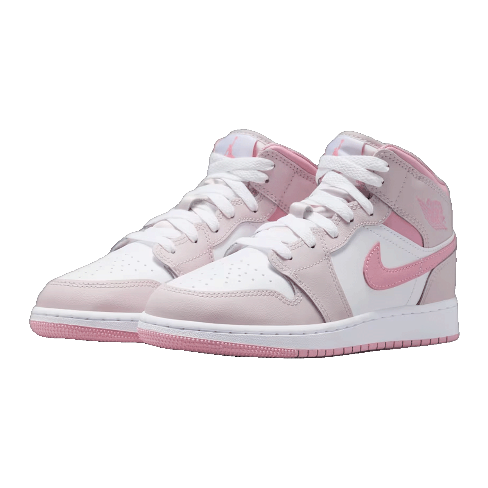 Nike Air Jordan 1 Mid Pearl Pink White (GS) Side