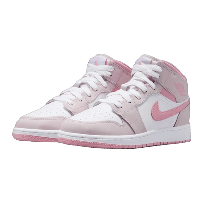 Nike Air Jordan 1 Mid Pearl Pink White (GS) Side
