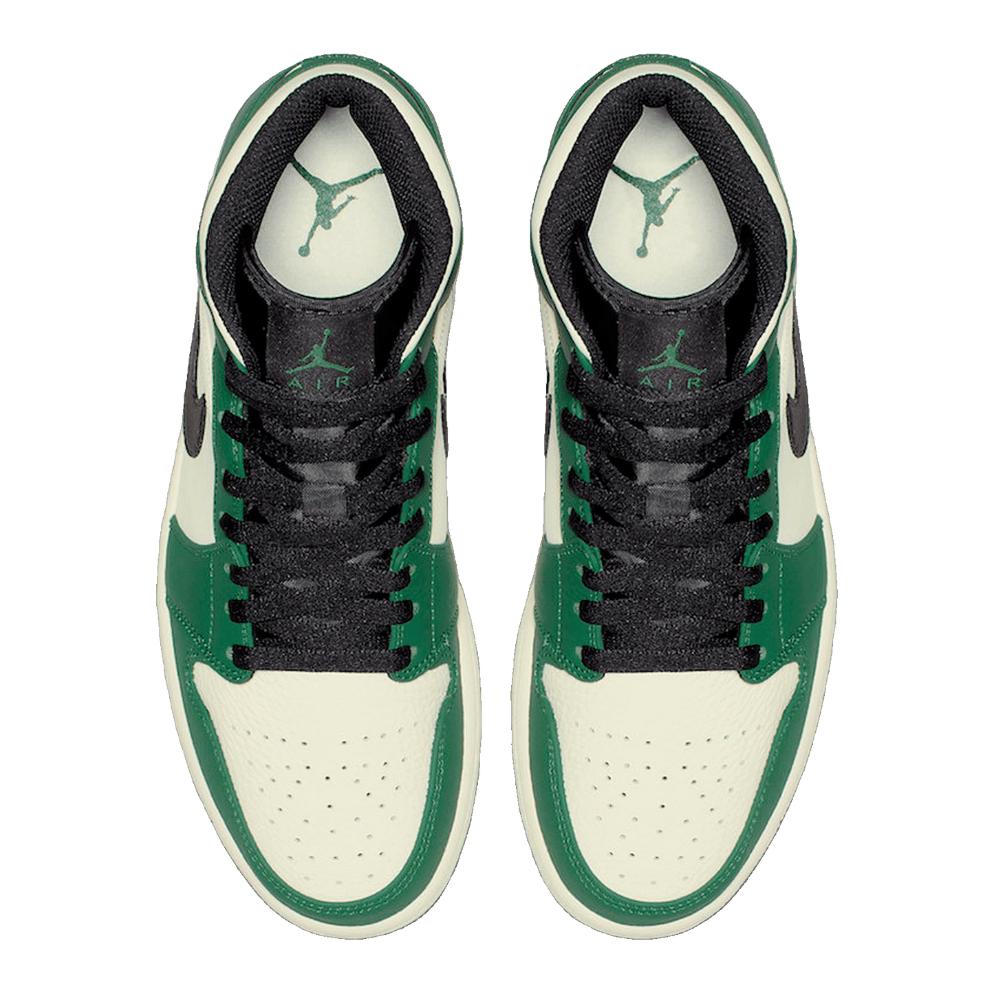 Nike Air Jordan 1 Mid Pine Green Oben