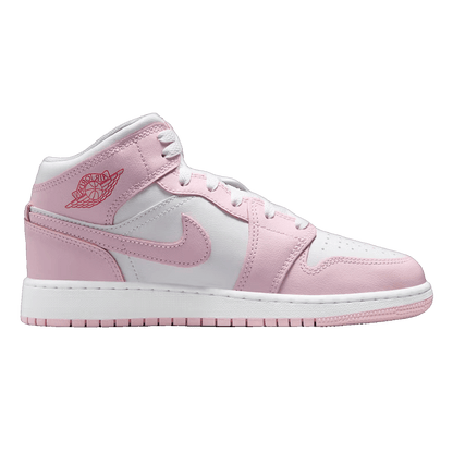 Nike Air Jordan 1 Mid Pink Foam Fire Red (GS)