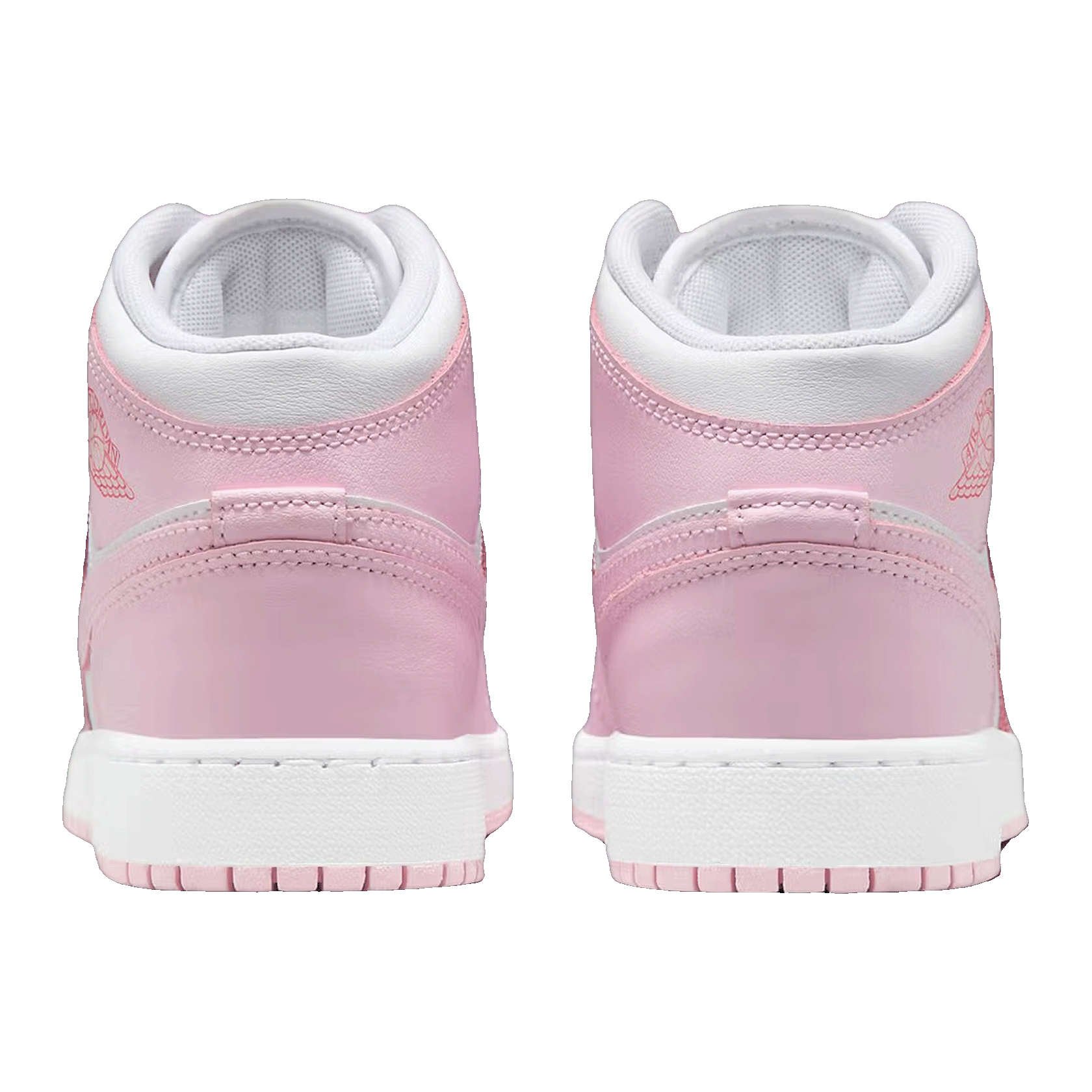 Nike Air Jordan 1 Mid Pink Foam Fire Red (GS) Back