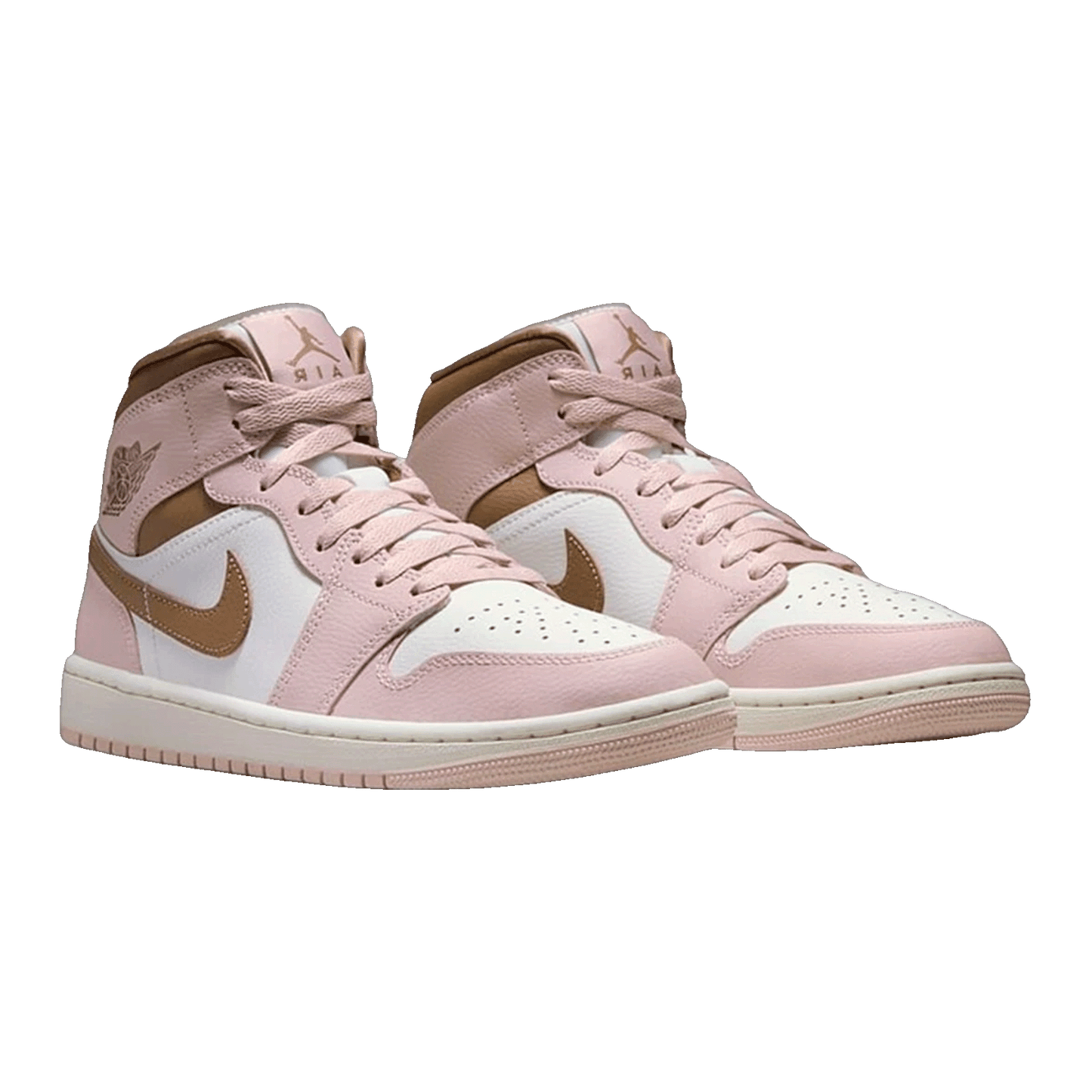 Nike Air Jordan 1 Mid Pink Oxford Brown (W) Side