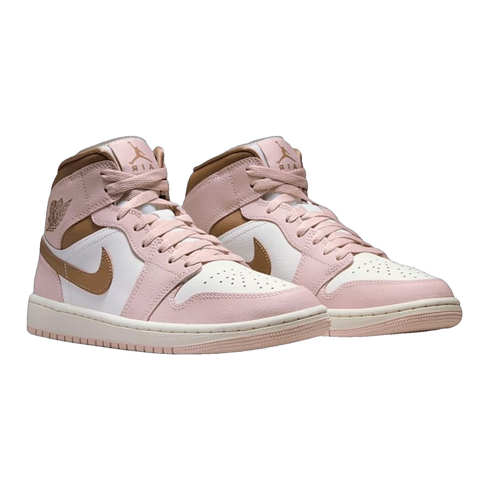 Nike Air Jordan 1 Mid Pink Oxford Brown (W) Side
