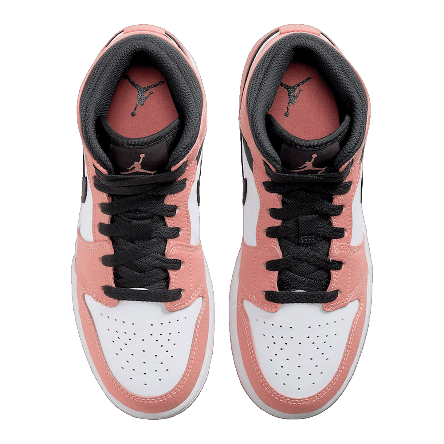 Nike Air Jordan 1 Mid Pink Quartz (GS) Oben