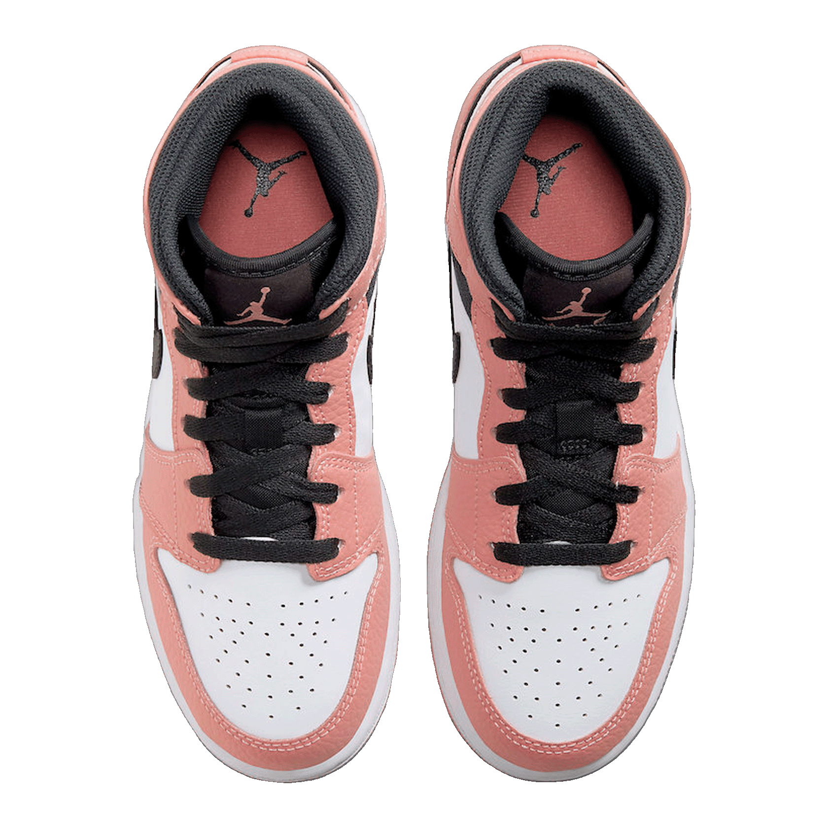Nike Air Jordan 1 Mid Pink Quartz (GS) Oben