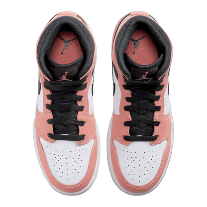 Nike Air Jordan 1 Mid Pink Quartz (GS) Oben