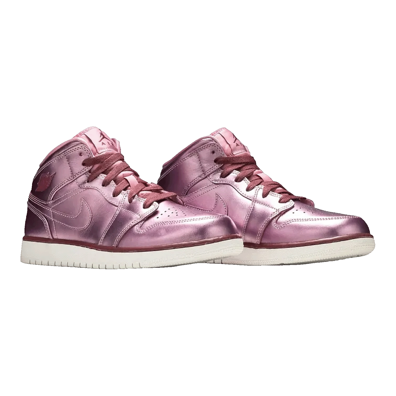 Nike Air Jordan 1 Mid Pink Rise (GS) Side