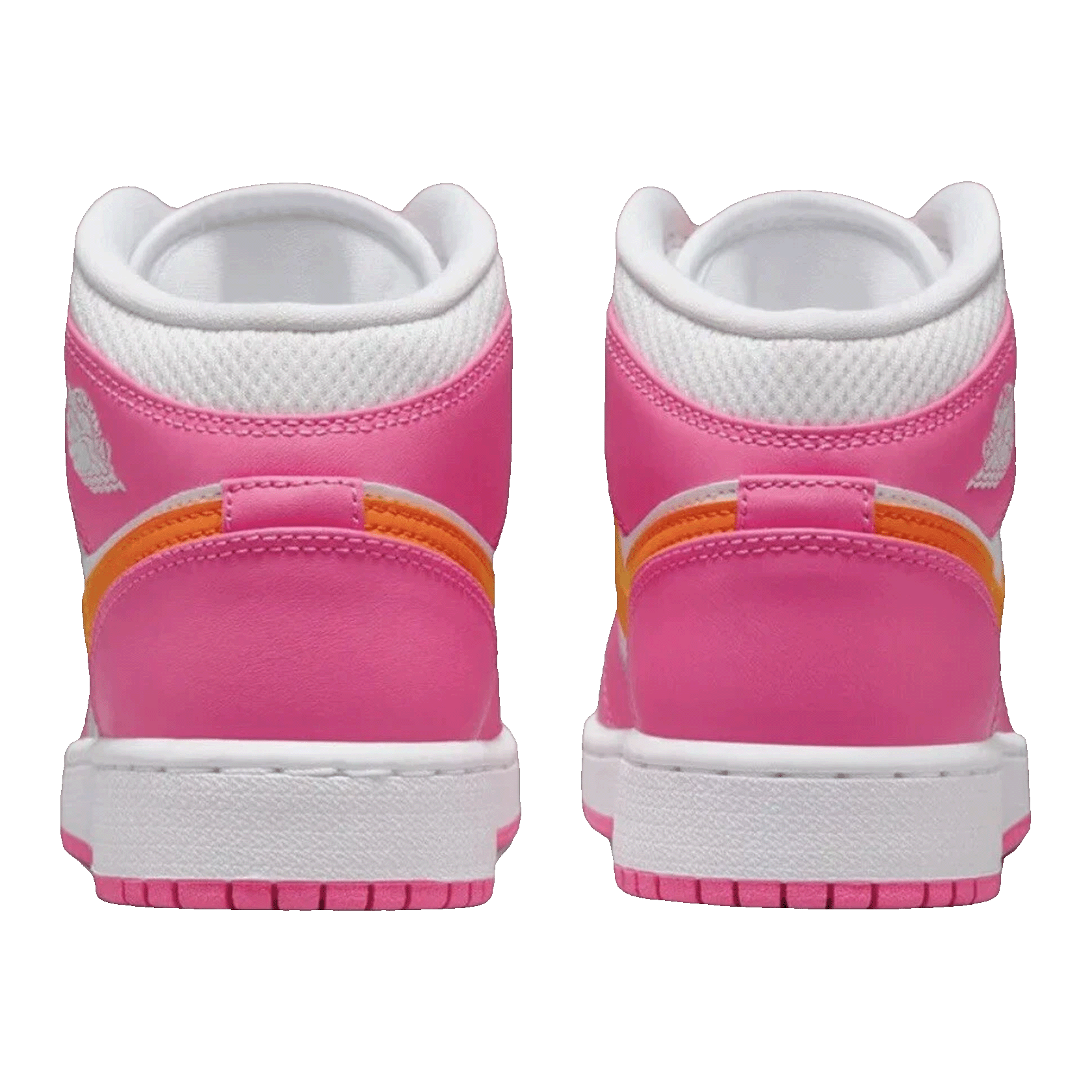 Nike Air Jordan 1 Mid Pinksicle Safety Orange (GS) Back