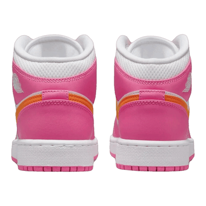 Nike Air Jordan 1 Mid Pinksicle Safety Orange (GS) Back