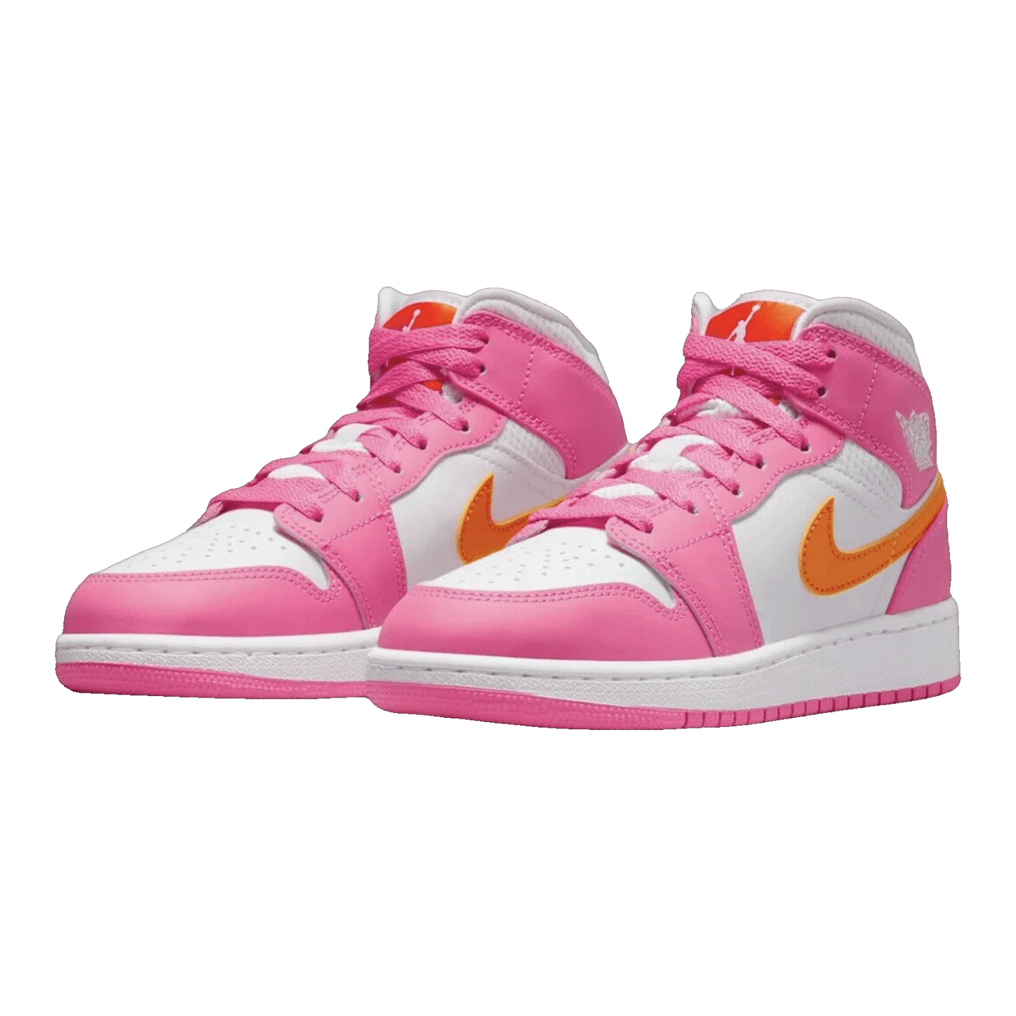 Nike Air Jordan 1 Mid Pinksicle Safety Orange (GS) Side