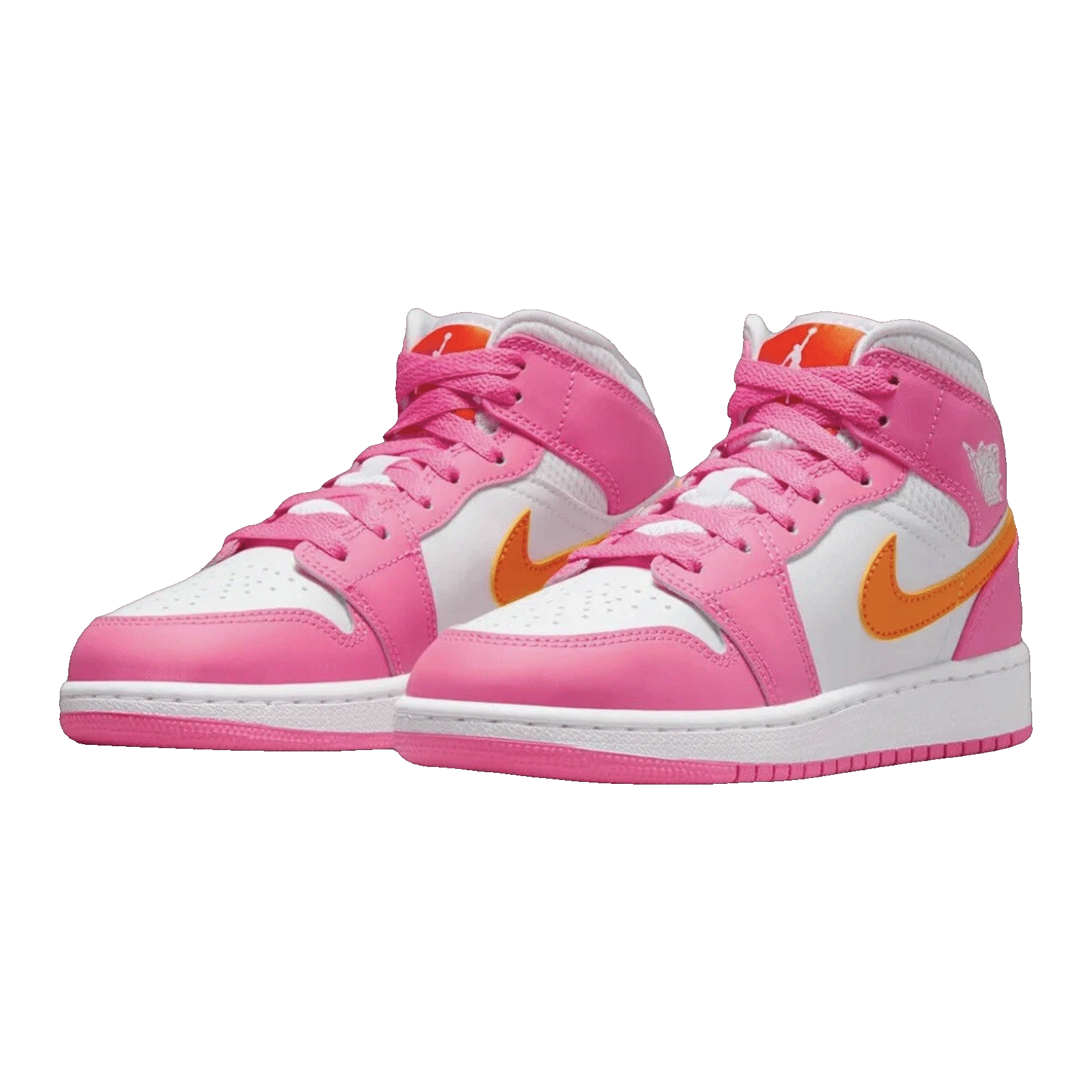 Nike Air Jordan 1 Mid Pinksicle Safety Orange (GS) Side