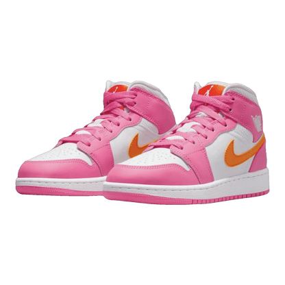 Nike Air Jordan 1 Mid Pinksicle Safety Orange (GS) Side