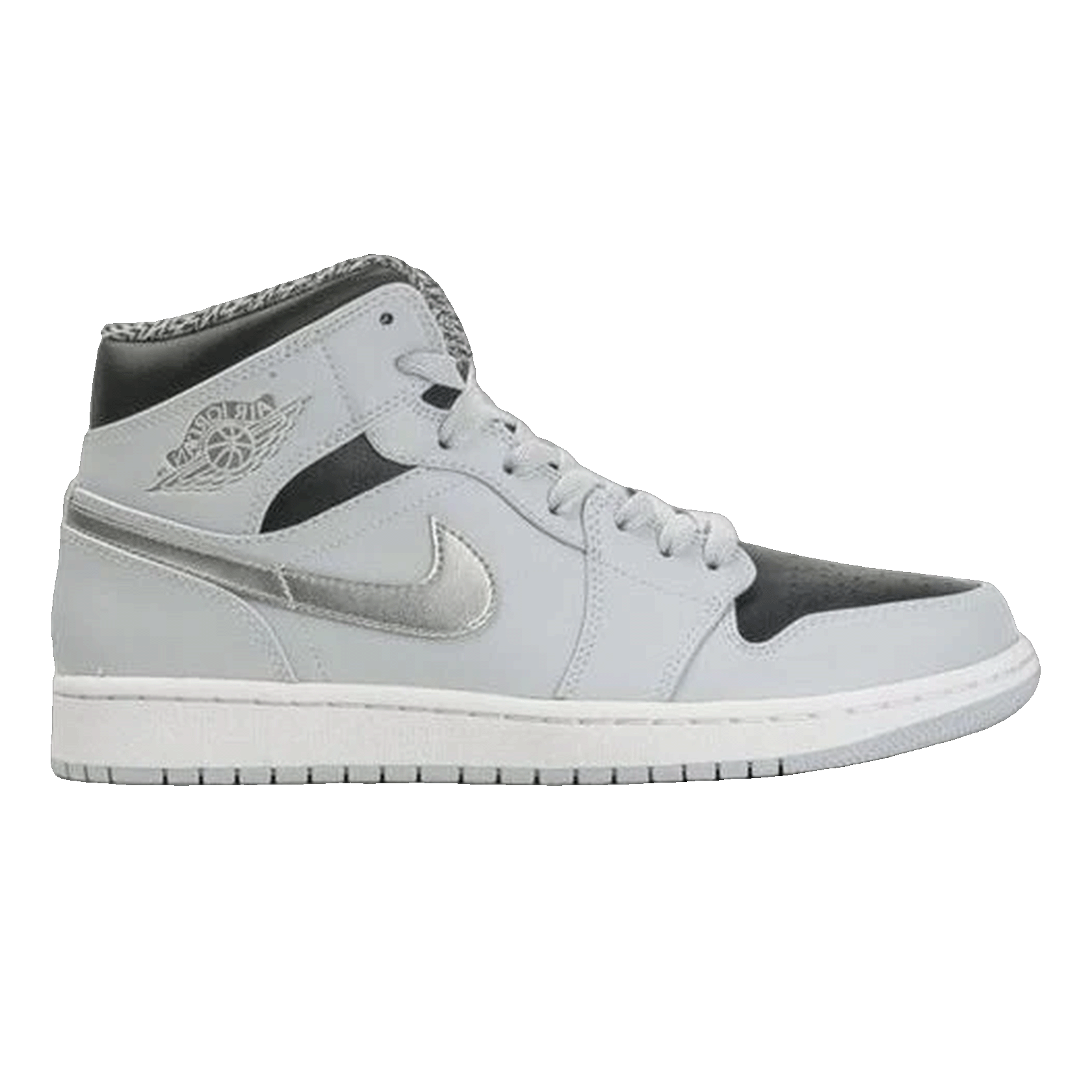 Nike Air Jordan 1 Mid Pure Platinum Metallic Silver