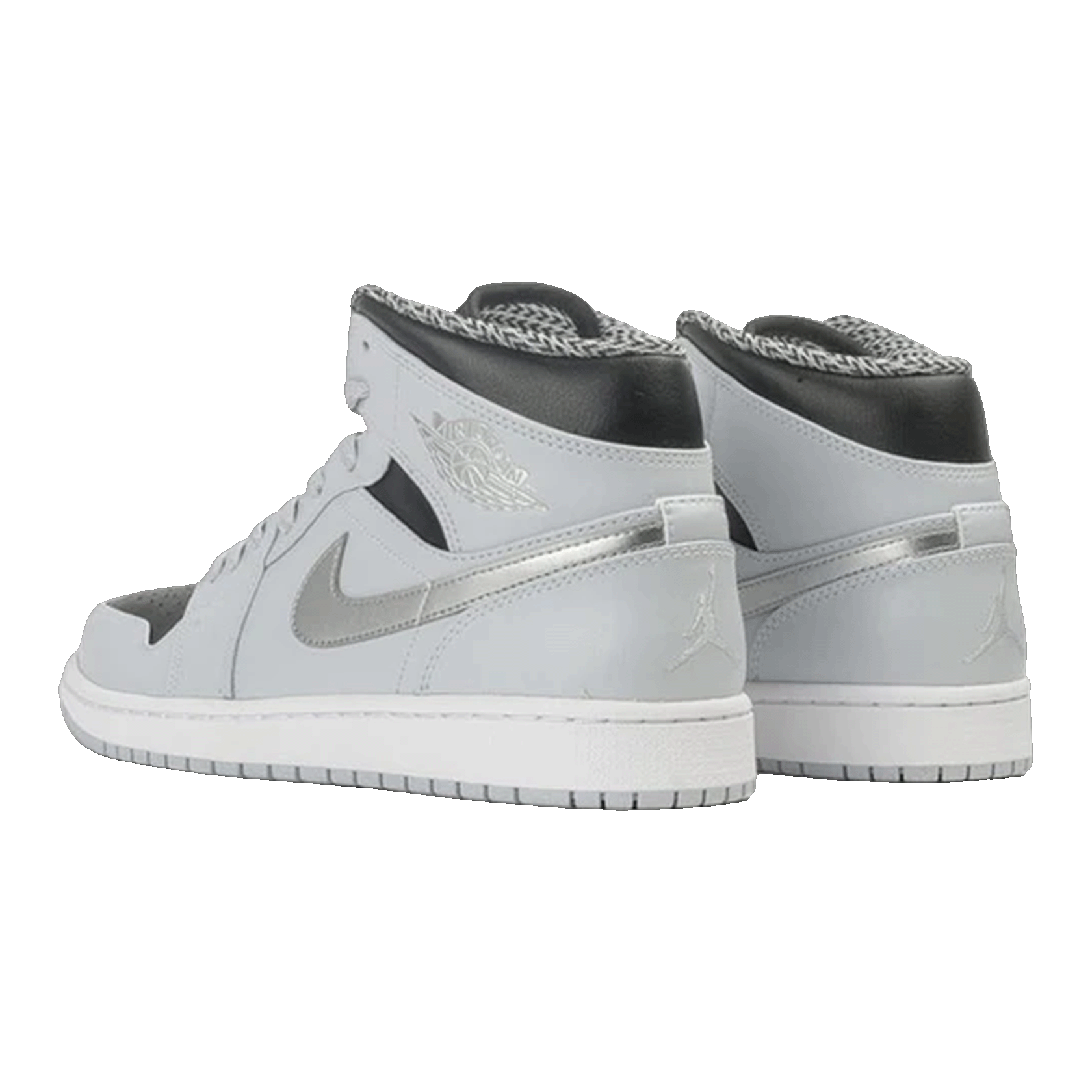 Nike Air Jordan 1 Mid Pure Platinum Metallic Silver Back