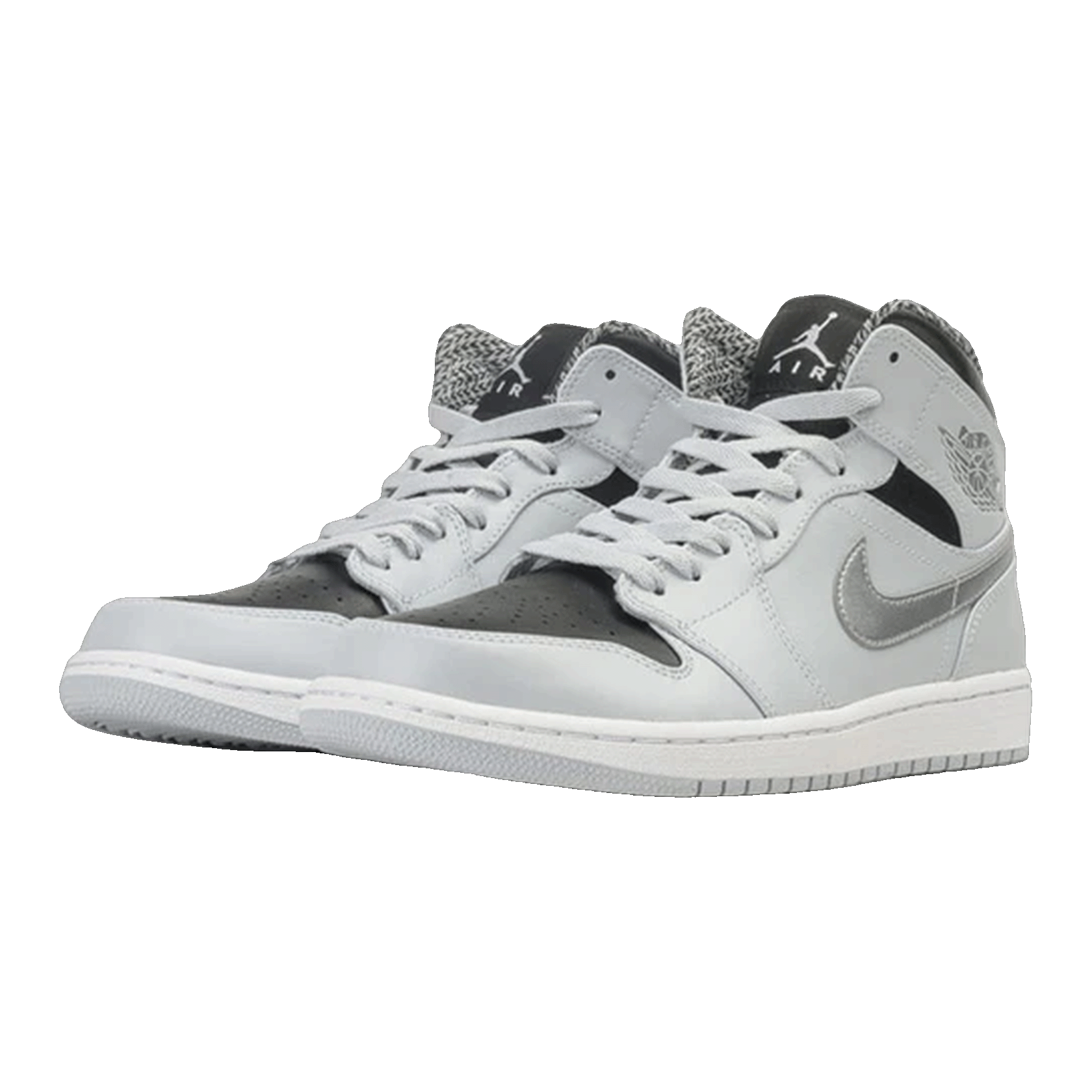 Nike Air Jordan 1 Mid Pure Platinum Metallic Silver Side