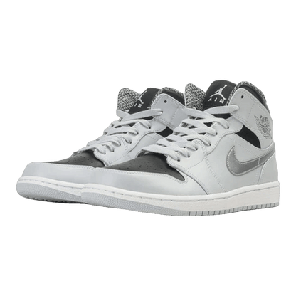 Nike Air Jordan 1 Mid Pure Platinum Metallic Silver Side
