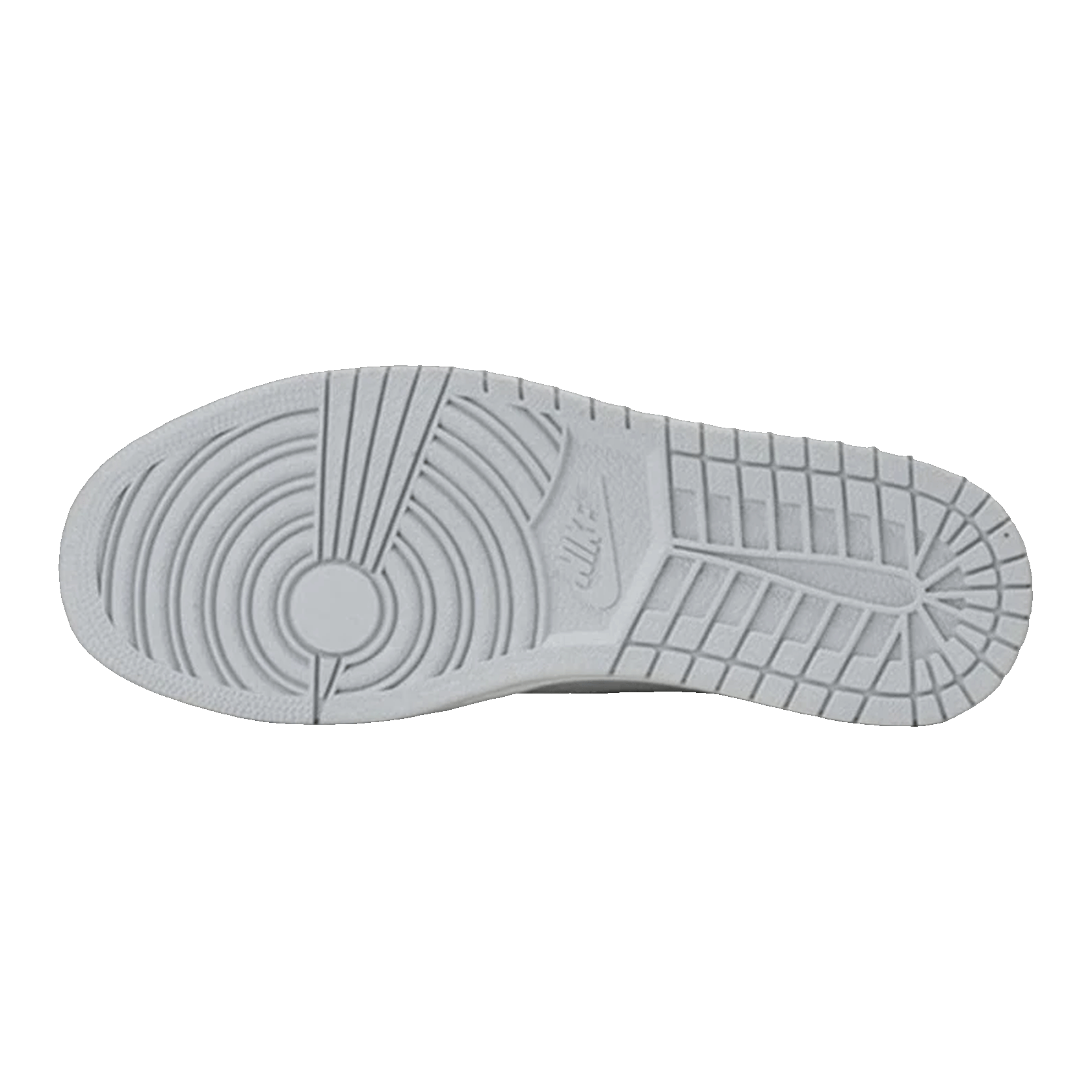 Nike Air Jordan 1 Mid Pure Platinum Metallic Silver Sohle