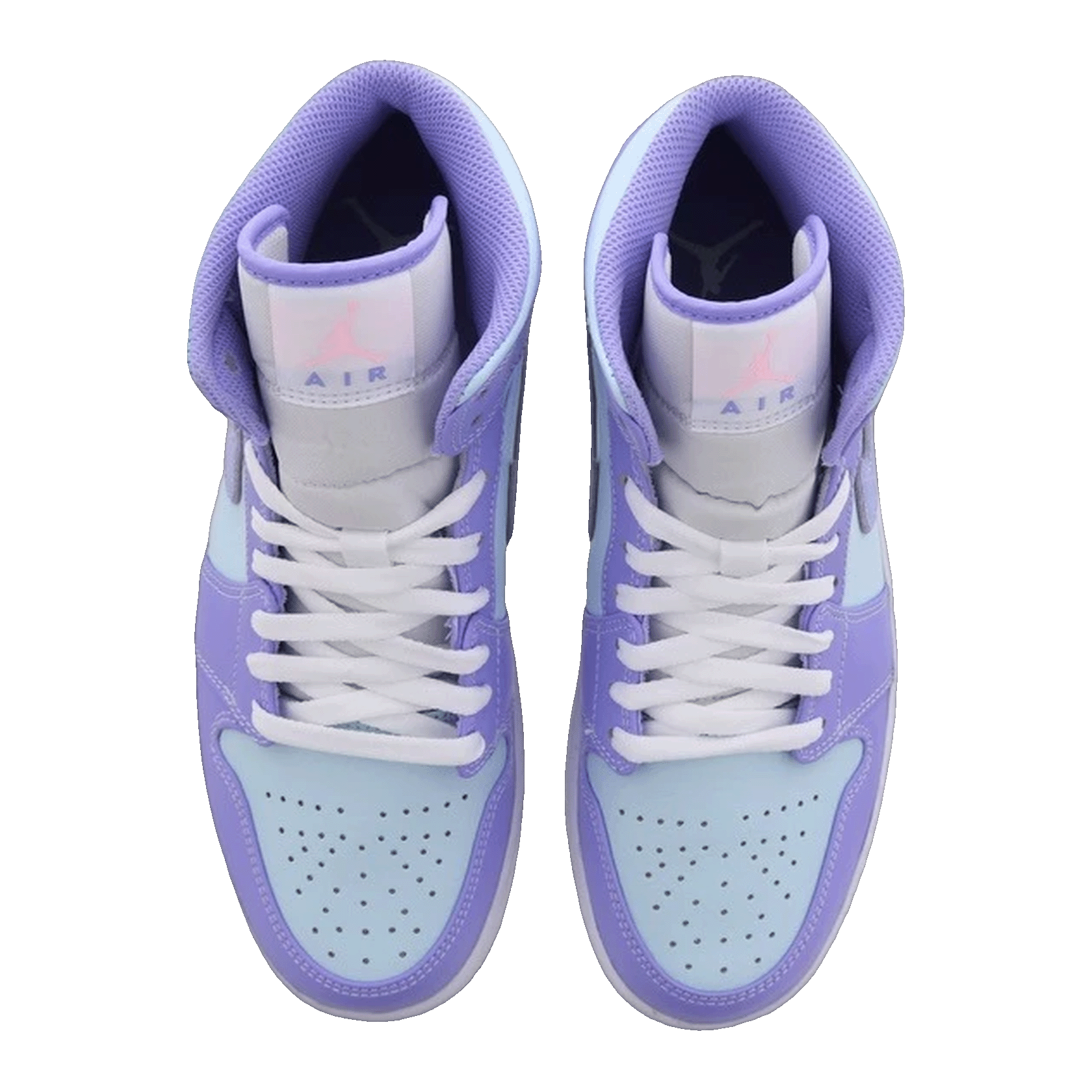 Nike Air Jordan 1 Mid Purple Aqua (GS) Oben